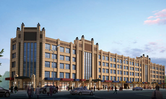 陜煤建設(shè)天工公司雅荷中央廣場(chǎng)1#、2#樓封頂